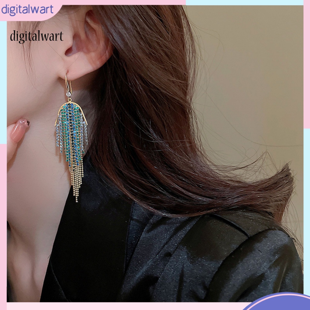 Kỹ Thuật Số| 1 Đôi Bông Tai Dáng Dài Đính Đá Nhiều Màu Phong Cách Bohemian