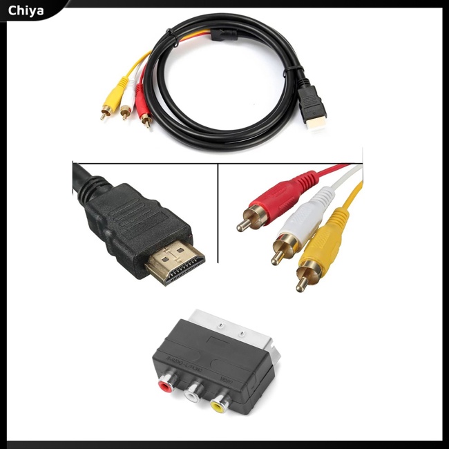 Cáp Chuyển Đổi Hdmi 5v Sang 3rca Av Scart Nhỏ Gọn Tiện Dụng Cho Gia Đình