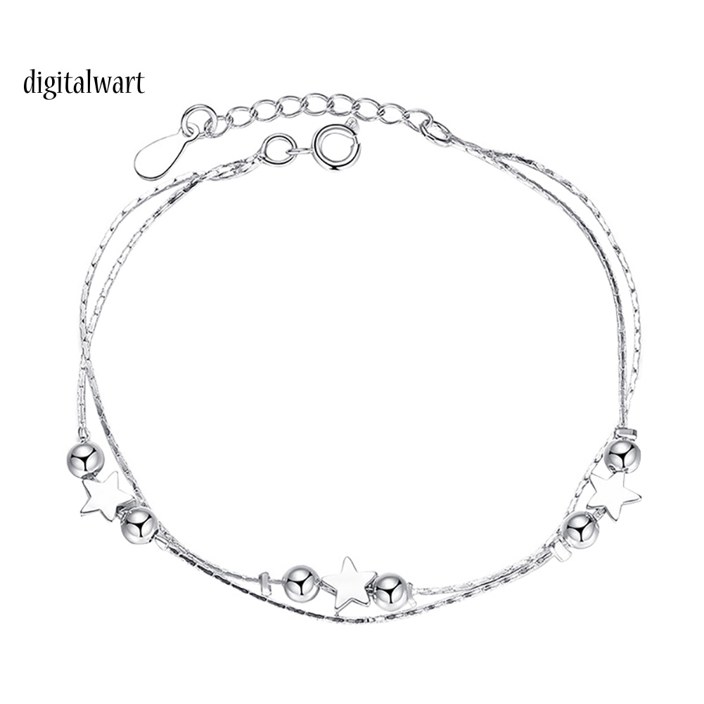 Kỹ Thuật Số| Vòng Tay Chuỗi Hạt Mặt Hình Ngôi Sao / Trái Tim Thời Trang Cho Nữ