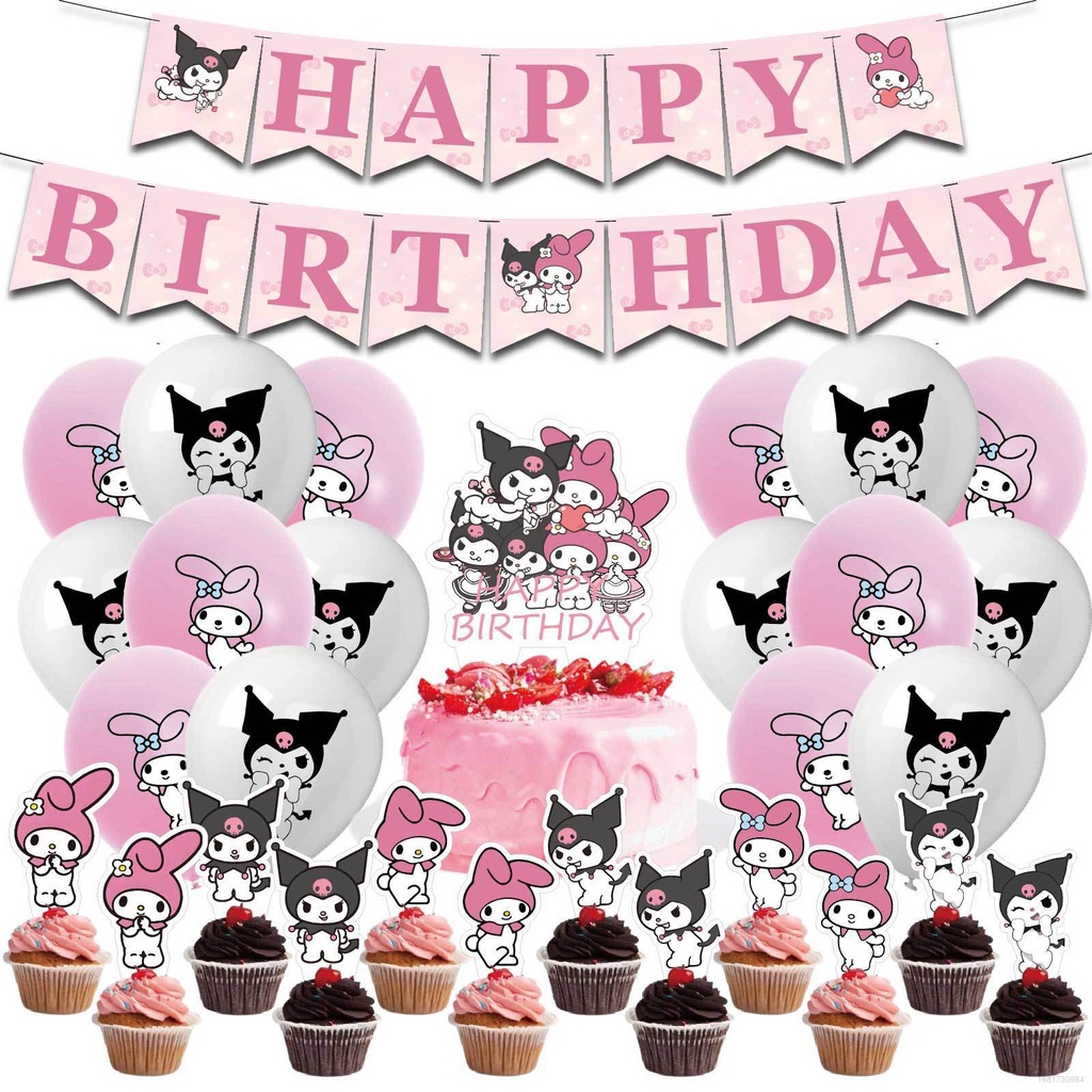 Bộ Bong Bóng Trang Trí Tiệc Sinh Nhật Chủ Đề Kira Sanrio My Melody Cho Bé