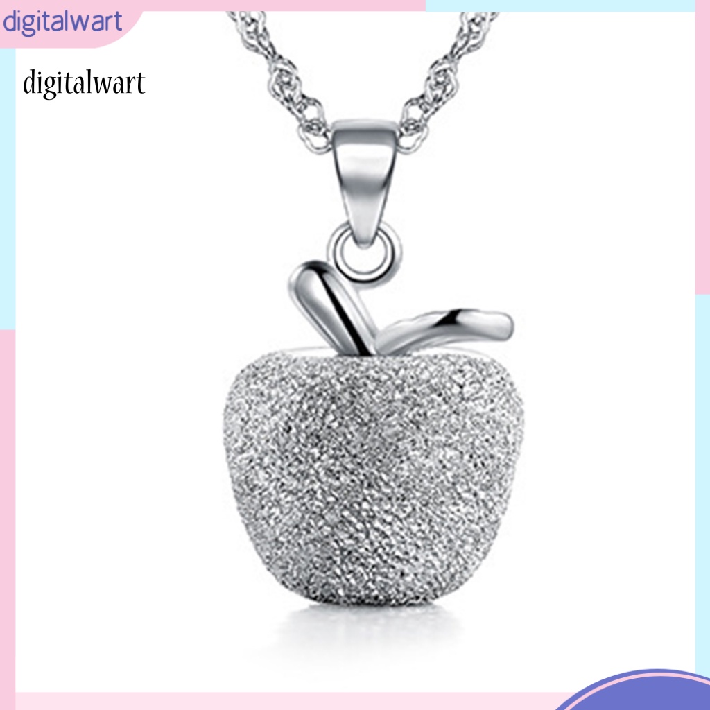 Kỹ Thuật Số| Bộ Vòng cổ + Bông Tai Hình Quả Táo Đính Đá Lấp Lánh Dễ Phối Đồ