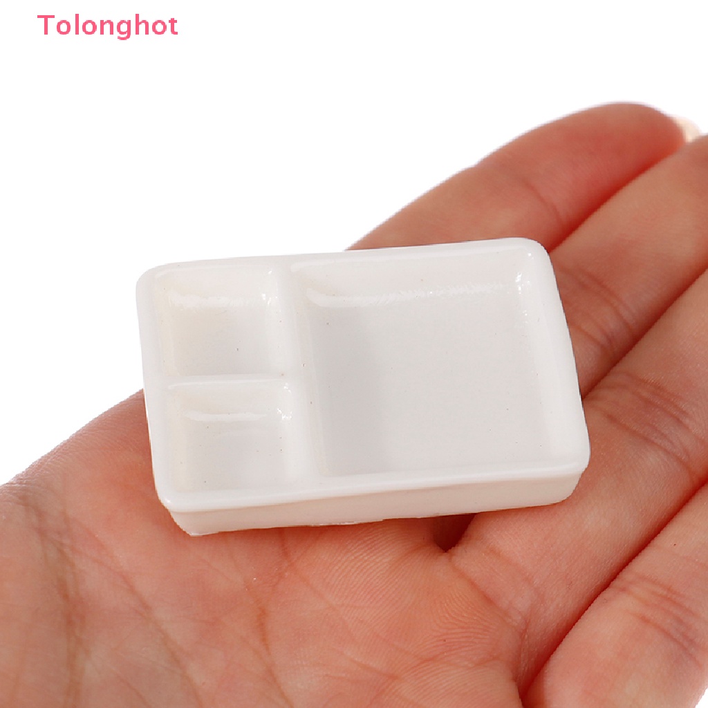 Set 2 Đĩa Trắng Tỉ Lệ 1: 12 Trang Trí Nhà Búp Bê