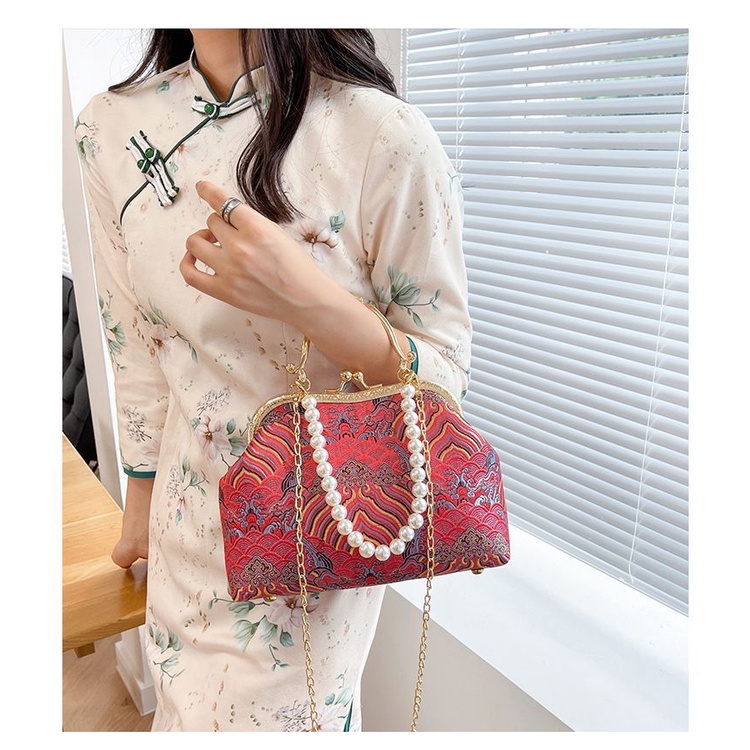 Túi Xách Nữ Đính Ngọc Trai Thời Trang Hàn