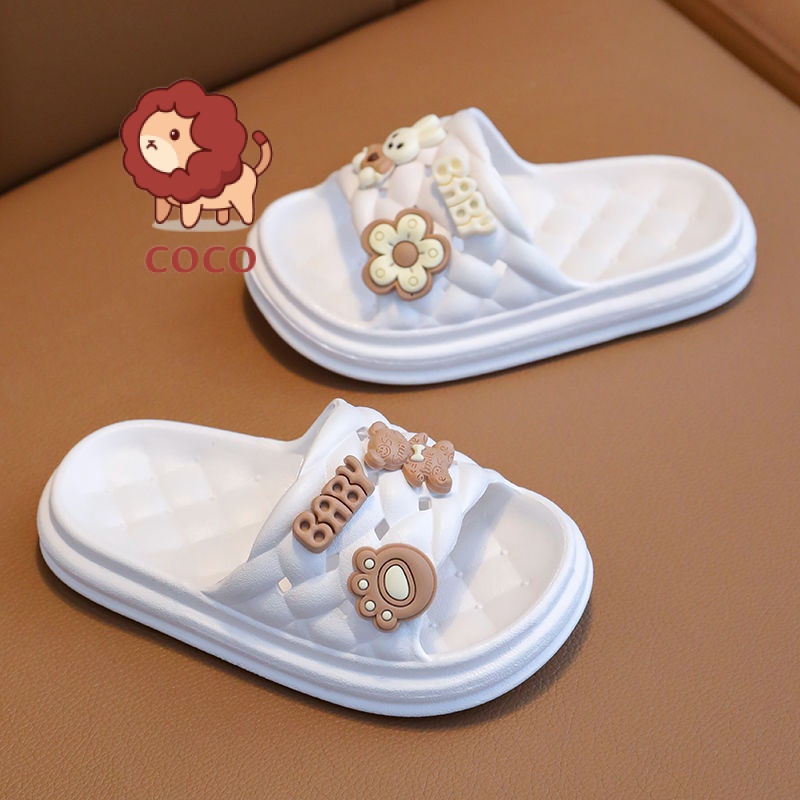 Dép Quai Ngang Chống Trượt Họa Tiết Hoạt Hình Dễ Thương Cho Ba Mẹ Và Bé