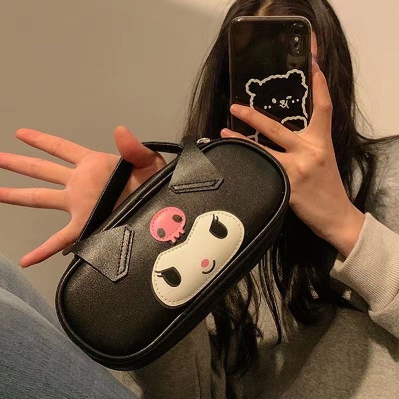 Hộp Đựng Bút Chì Sức Chứa Lớn In Hình Sanrio Kuromi Dễ Thương Cho Nữ Sinh Trung Học