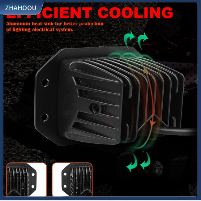 ☃Phụ Kiện Trang Trí Nhà Cửa Độc Đáo Sáng Tạo☃ Đèn Pha Led Hình Vuông Nhỏ 5 Inch 24w 6d Chuyên Dụng Cho Xe Hơi Địa Hình