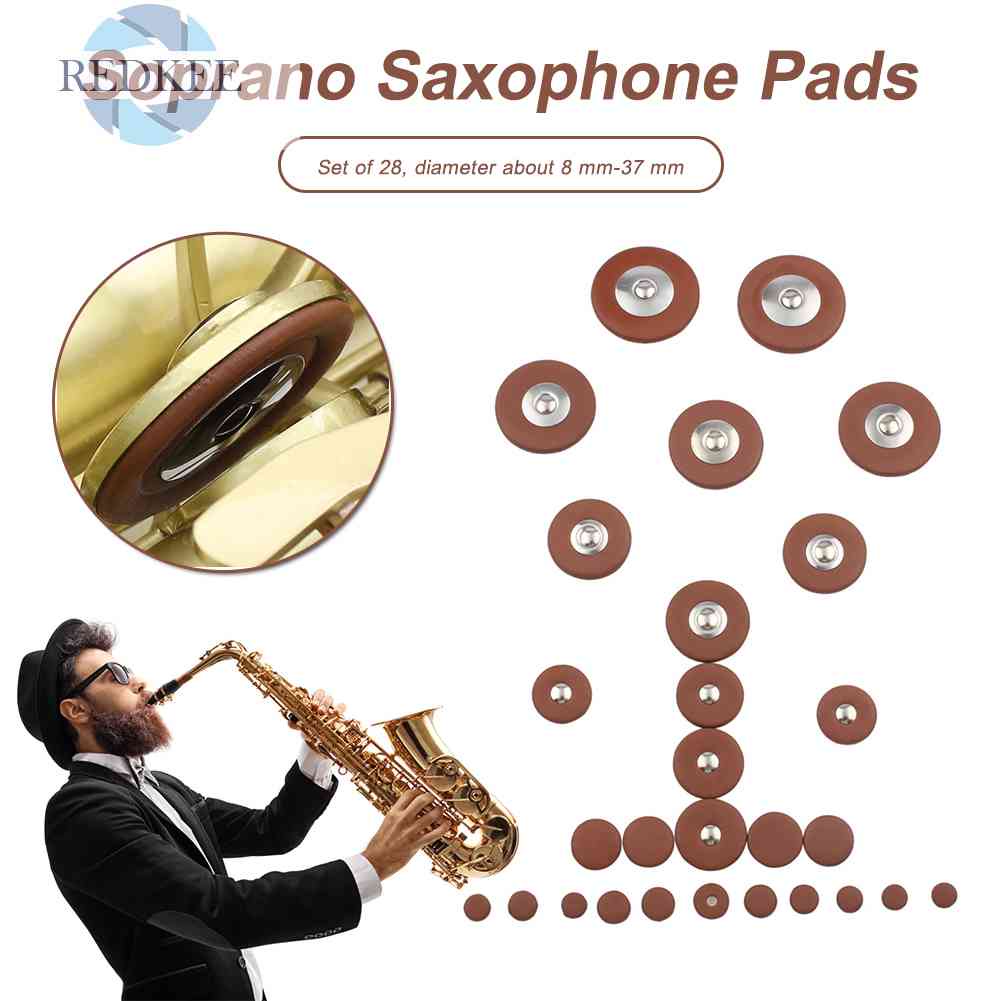 Set 28 Miếng Đệm Bọc Da Thay Thế Cho Đàn Soprano Saxophone