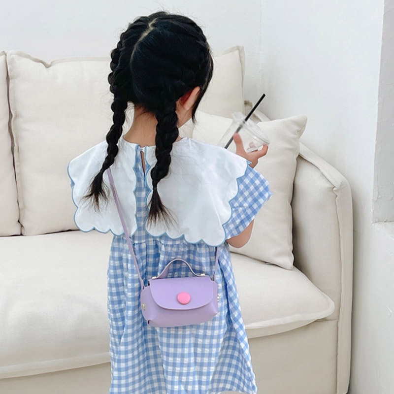 Túi Đeo Chéo Phong Cách Retro Thời Trang Hàn Quốc Cho Bé Gái