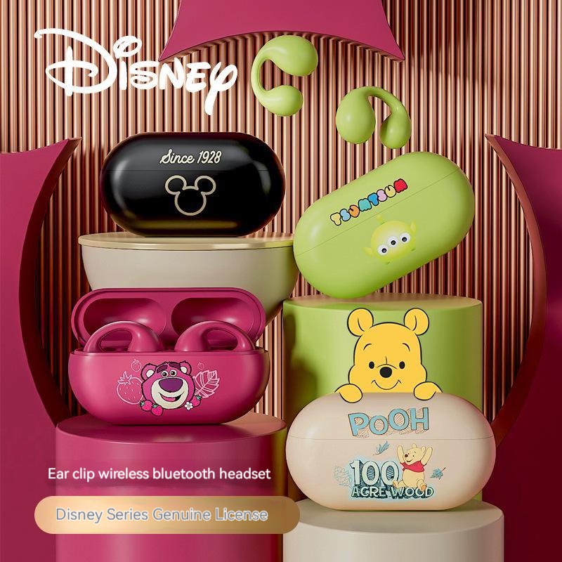 Tai Nghe Bluetooth Không Dây Mini Siêu Bền Giảm Tiếng Ồn Hình Disney Earclip