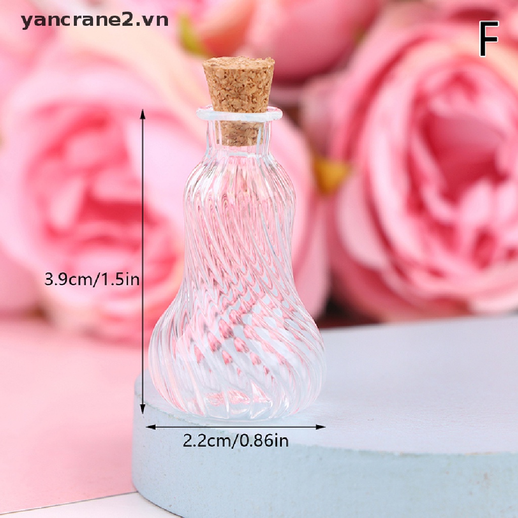 Lọ Thủy Tinh Đựng Kẹo / Điều Ước / Lọ Điều Ước Thu Nhỏ 1: 12 Có Nút Bần Trang Trí Nhà Búp Bê {yancrane2.vn}