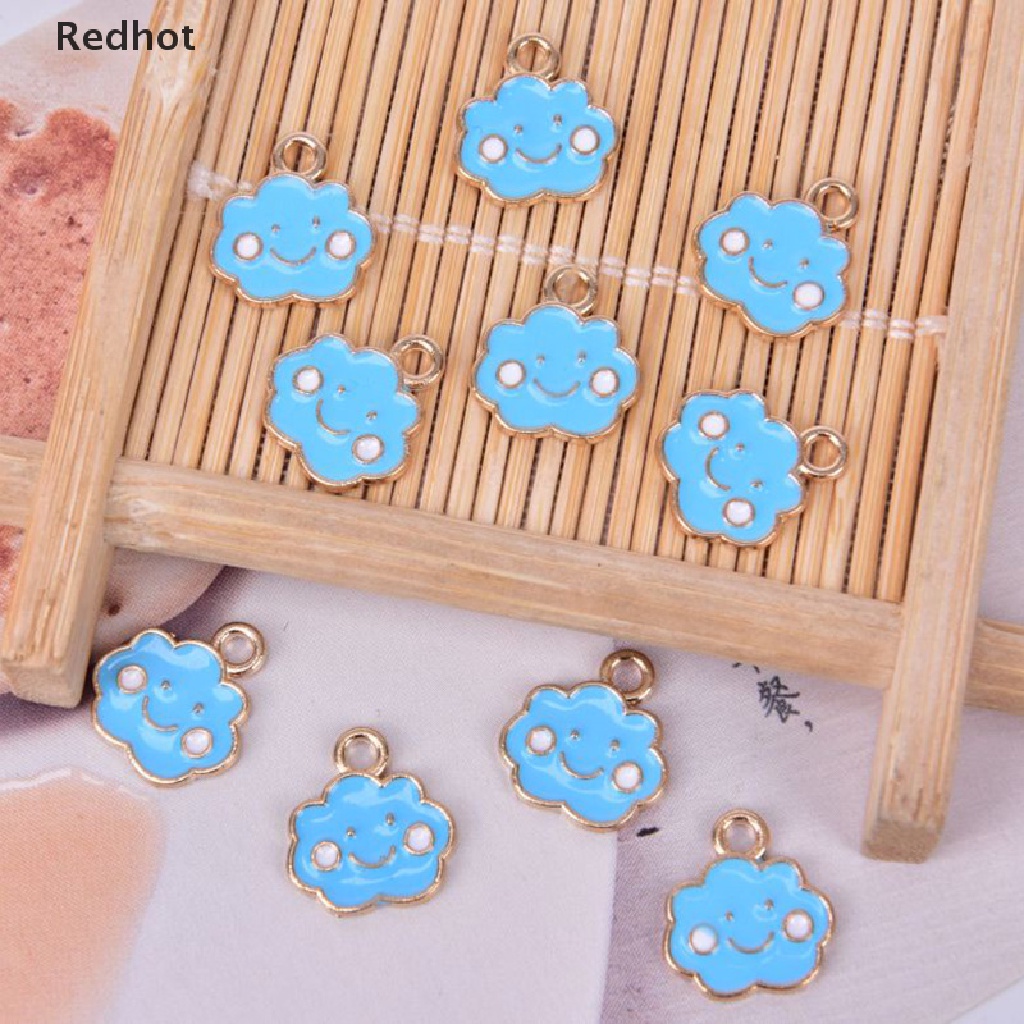 Bộ 10 Mặt Dây Chuyền Hình Đám Mây / Chữ Ch Tráng Men DIY