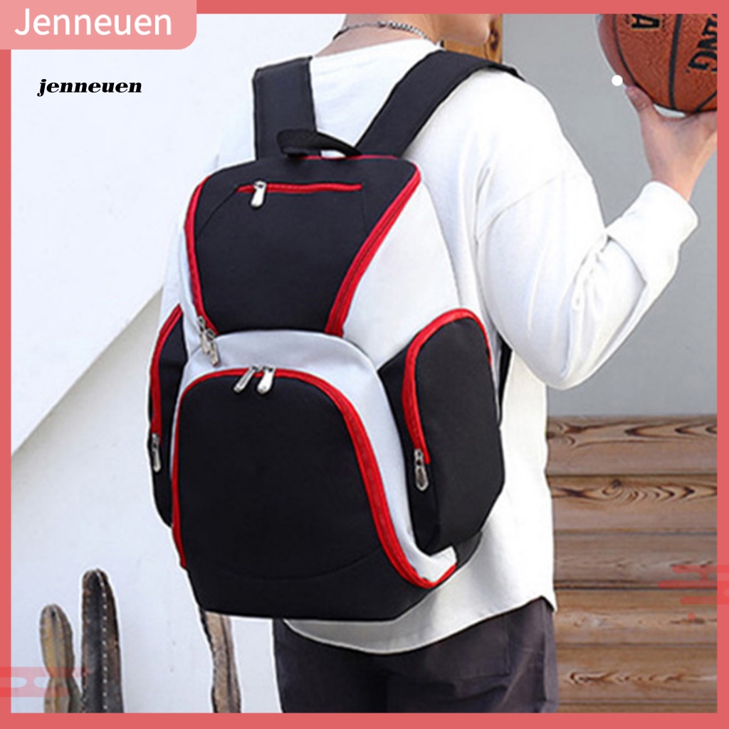 Jen Ba Lô Thể Thao Sức Chứa Lớn Với Giá Đỡ Tách Bóng Rổ Nhiều Ngăn Có Khóa Kéo Mượt Mà Chống Văng Nước Trẻ Trung Phụ Kiện