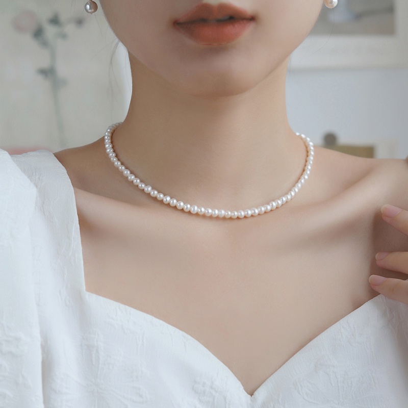 PAPAOZHU Vòng Cổ Chuỗi Hạt Ngọc Trai Thanh Lịch Cho Nữ
