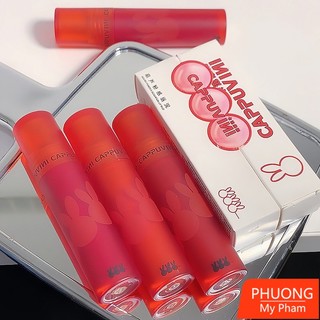 Son kem lì thỏ đỏ cappuvini gourd powder sensation lip mud