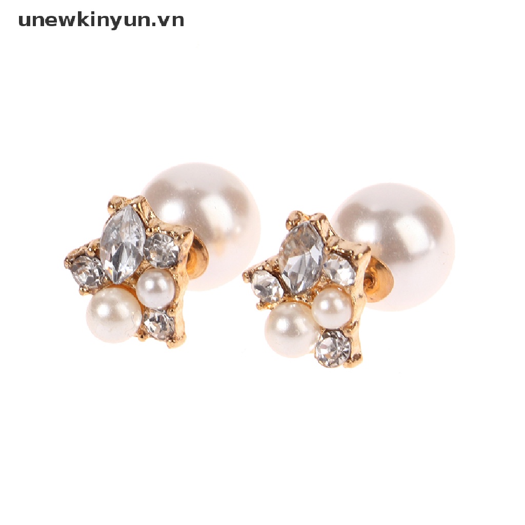 Khuyên Tai Ngọc Trai Hai Mặt Thời Trang Cho Nữ