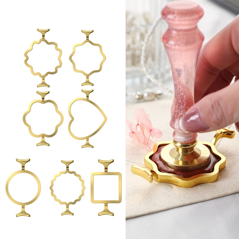 Top Wax Seal Mold Wax Seal Stamps Hình trái tim tròn cho lời mời sáp thủ công DIY
