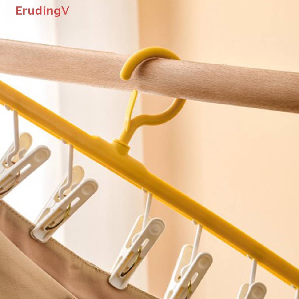 Kẹp Phơi Quần Áo / Vớ 8 Kẹp Bằng Nhựa Tiện Dụng