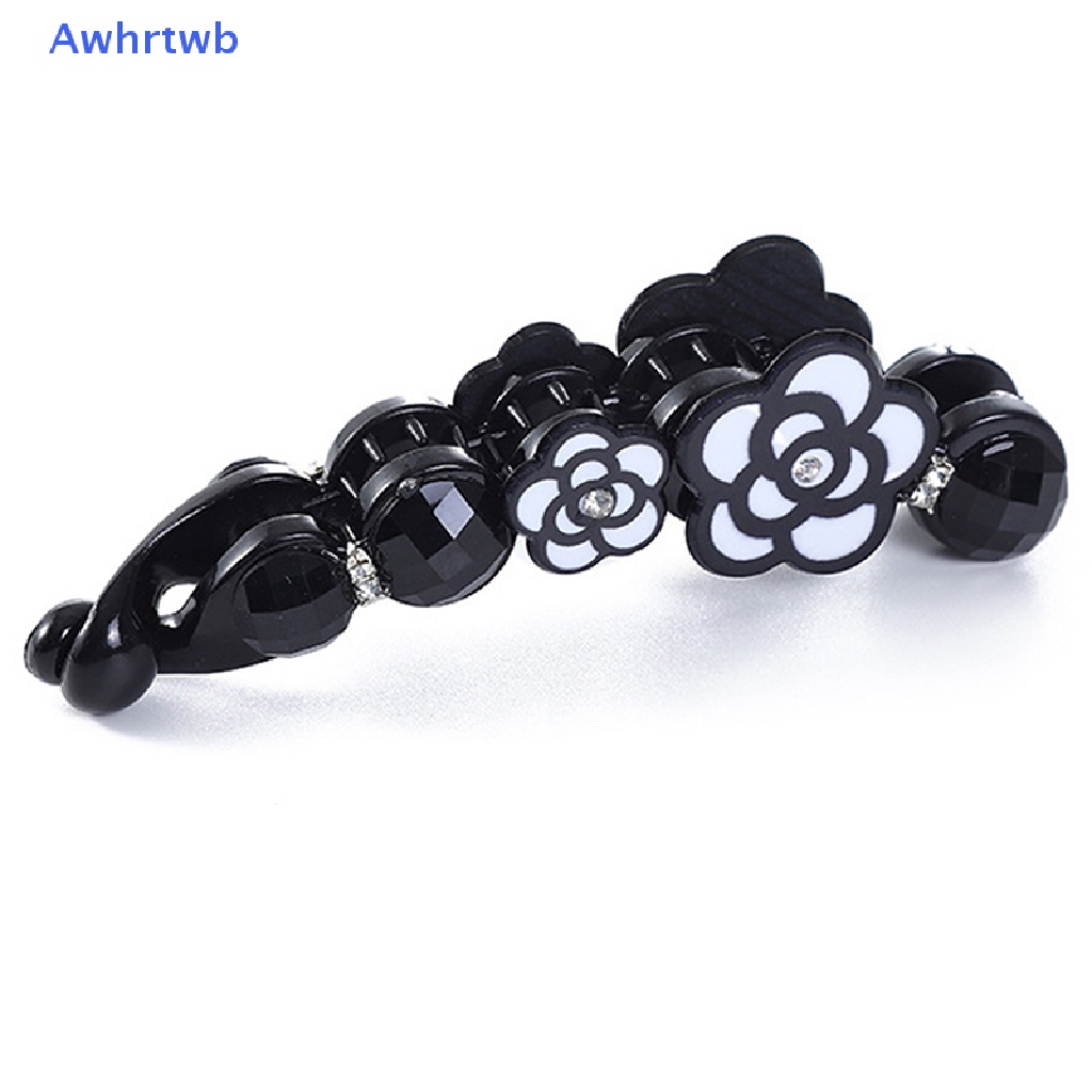 1 Kẹp Tóc Đuôi Ngựa Đính Hoa Trà Thanh Lịch Cho Nữ Mới