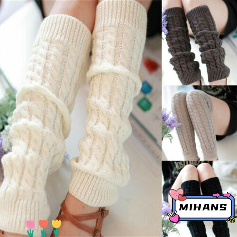 Mih Vớ Ống Chân Giữ Ấm Bắp Chân Dài Đan Len Dành Cho Nữ