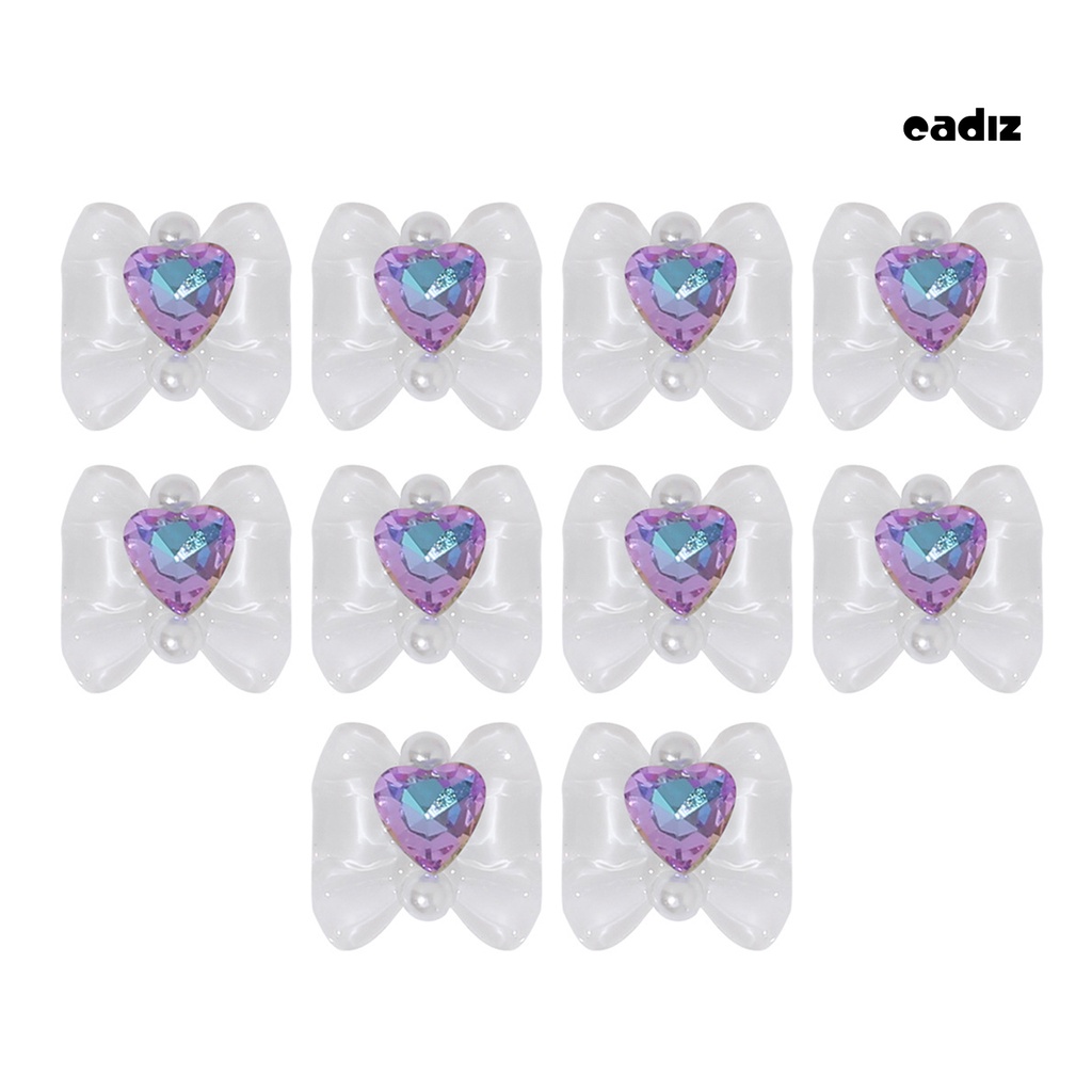 Bộ 10 Miếng Dán Móng Tay Hiệu Ứng 3D Lấp Lánh Chống Rơi DIY