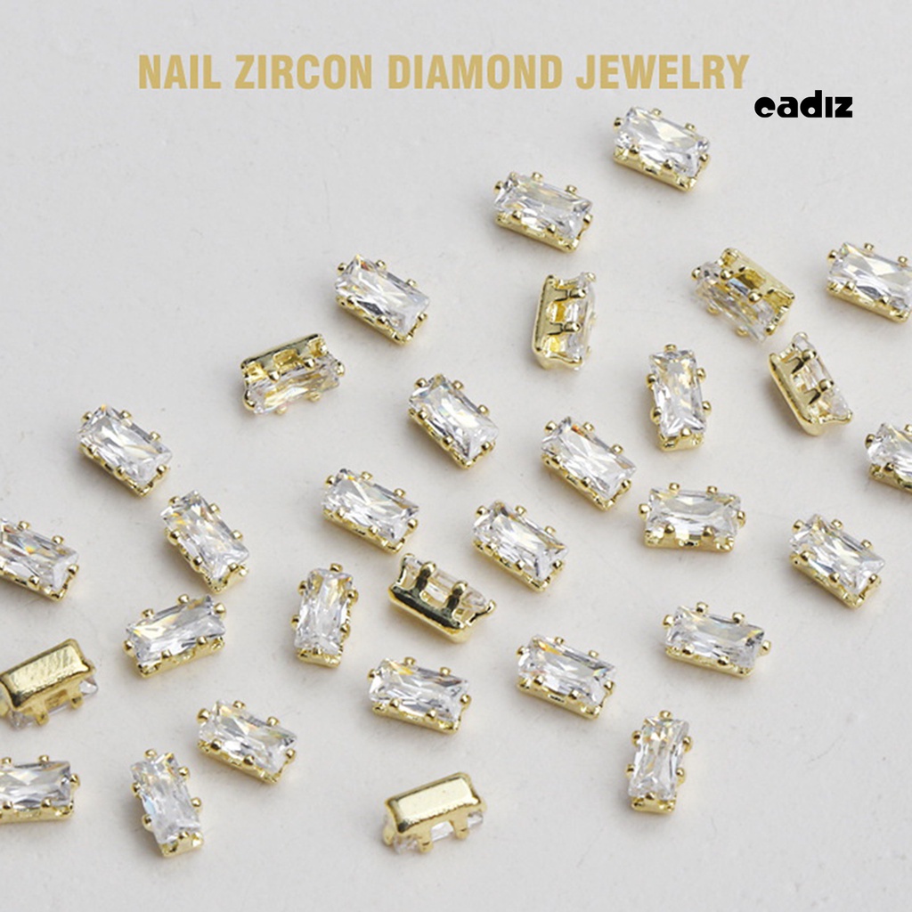 Set 10 Miếng Dán Móng Vuốt Đính Đá Zircon Chống Trầy Chống Rơi Dễ Dán