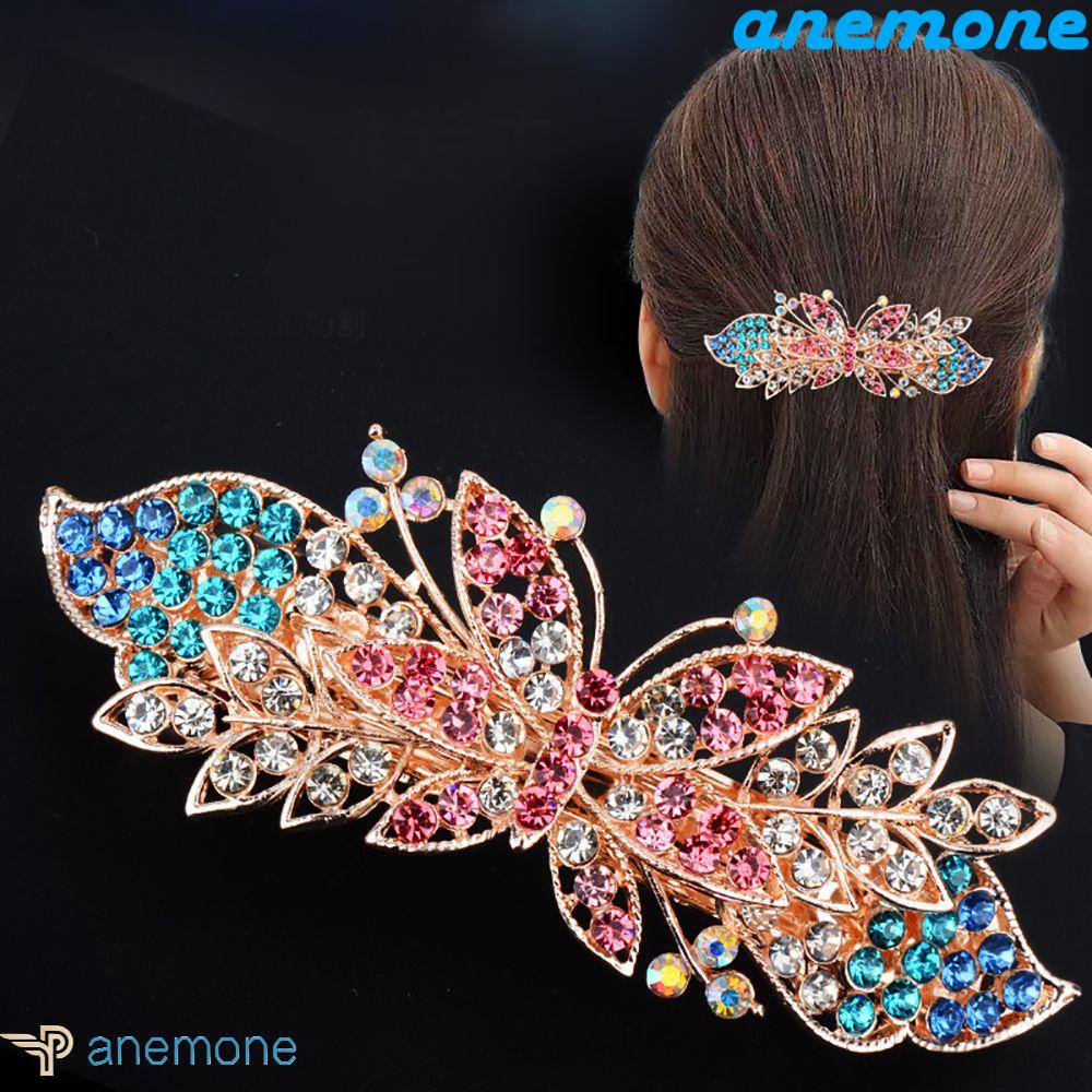 Kẹp Tóc Đuôi Ngựa Hình Bướm Đính Đá Lấp Lánh Thời Trang Cho Nữ Giá Đỡ