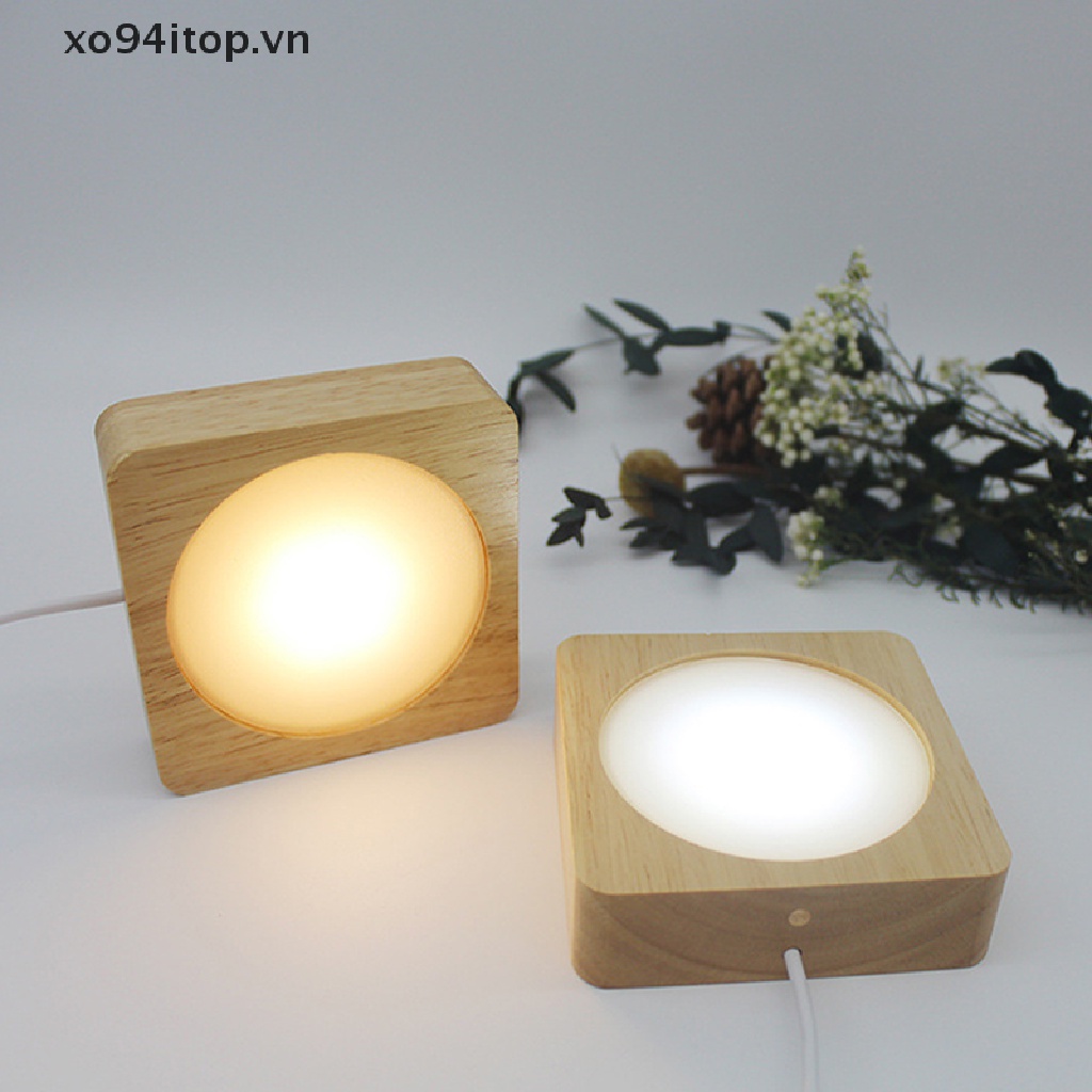 1 Giá Đỡ Trưng Bày Đèn LED Hình Vuông Bằng Thủy Tinh Dùng Trang Trí Nhà / Cửa Hàng