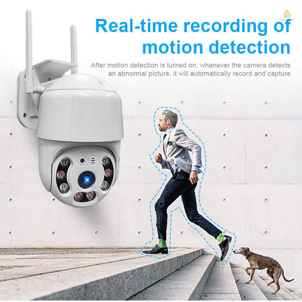 Camera Thông Minh 1080P Kết Nối WiFi Không Dây, Chống Thấm Nước, Hỗ Trợ Quay Phim 355° Chuông Báo Động Chuyển Động Hai Chiều Điều Khiển Từ Xa Bằng Ứng Dụng Có Đèn Và Âm Thanh