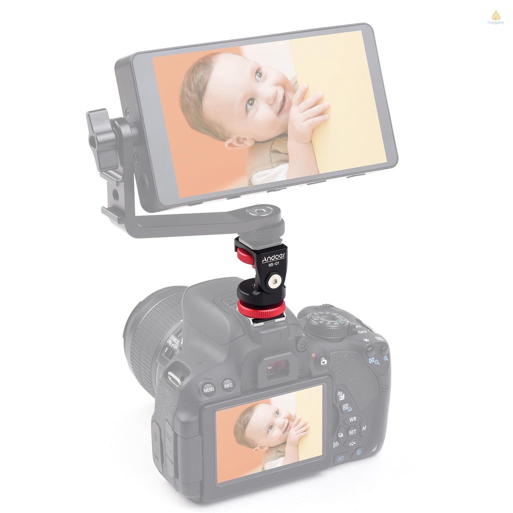 Giá Đỡ Andoer HS-01 Bằng Hợp Kim Nhôm Kèm Ốc Vít 1 / 4 Inch Chuyên Dụng Cho Máy Ảnh DSLR
