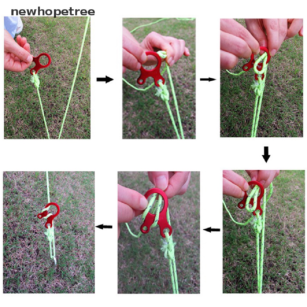 Bộ 10 Móc Khóa Dây Lều Cắm Trại Tiện Dụng