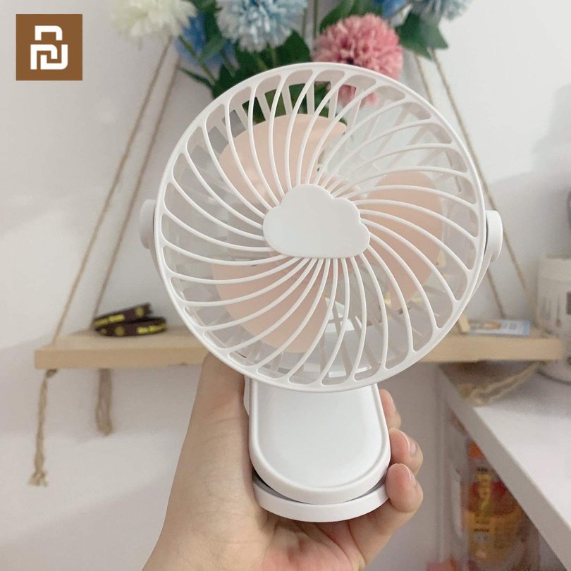 Xiaomi YouPin Quạt cầm tay mini kẹp bàn pin tích điện 10000 mAh sử dụng liên tục 10 giờ/ 1 lần sạc đầy, cổng sạc USB 5v/1A