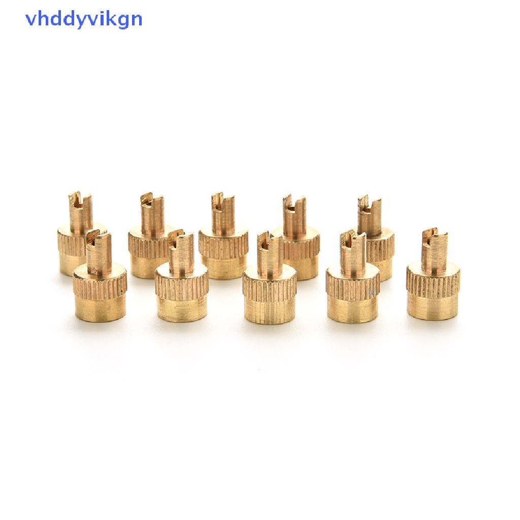 Set 10 Nắp Van Xe Hơi Bằng Kim Loại Chrome Kèm Dụng Cụ Tháo Lõi