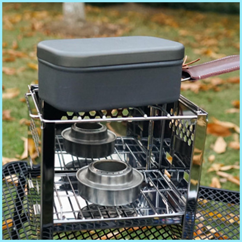 Hộp Đựng Cơm Trưa Bằng Thép Không Gỉ Chống Rò Rỉ Có Tay Cầm Có Thể Gập Lại Tiện Dụng