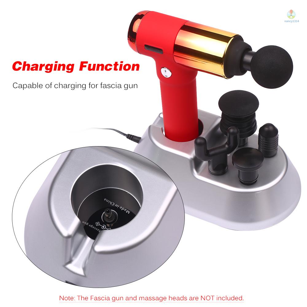 Fascia  Universal Base Rechargeable Base for Fascia Instrument Massage Head Fascia  Storage Base Silver