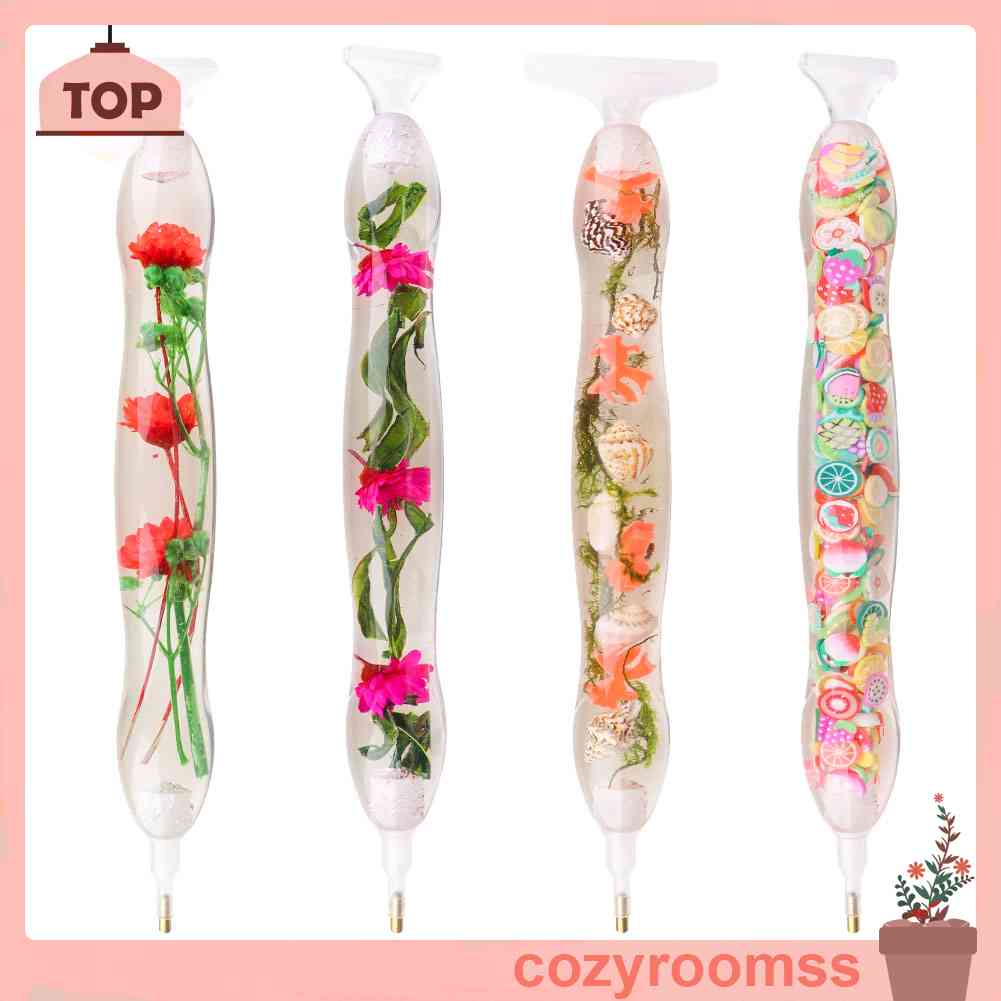 Bút Khoan Kim Cương 5D DIY Hình Vuông / Tròn Bằng Nhựa Resin