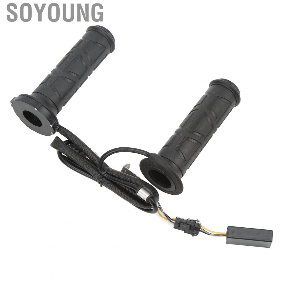 Soyoung Electric Hot Heated Handlebar Motorbike Grips Warmer Adjustable Temperature Easy Installation  Skid 12V DC for