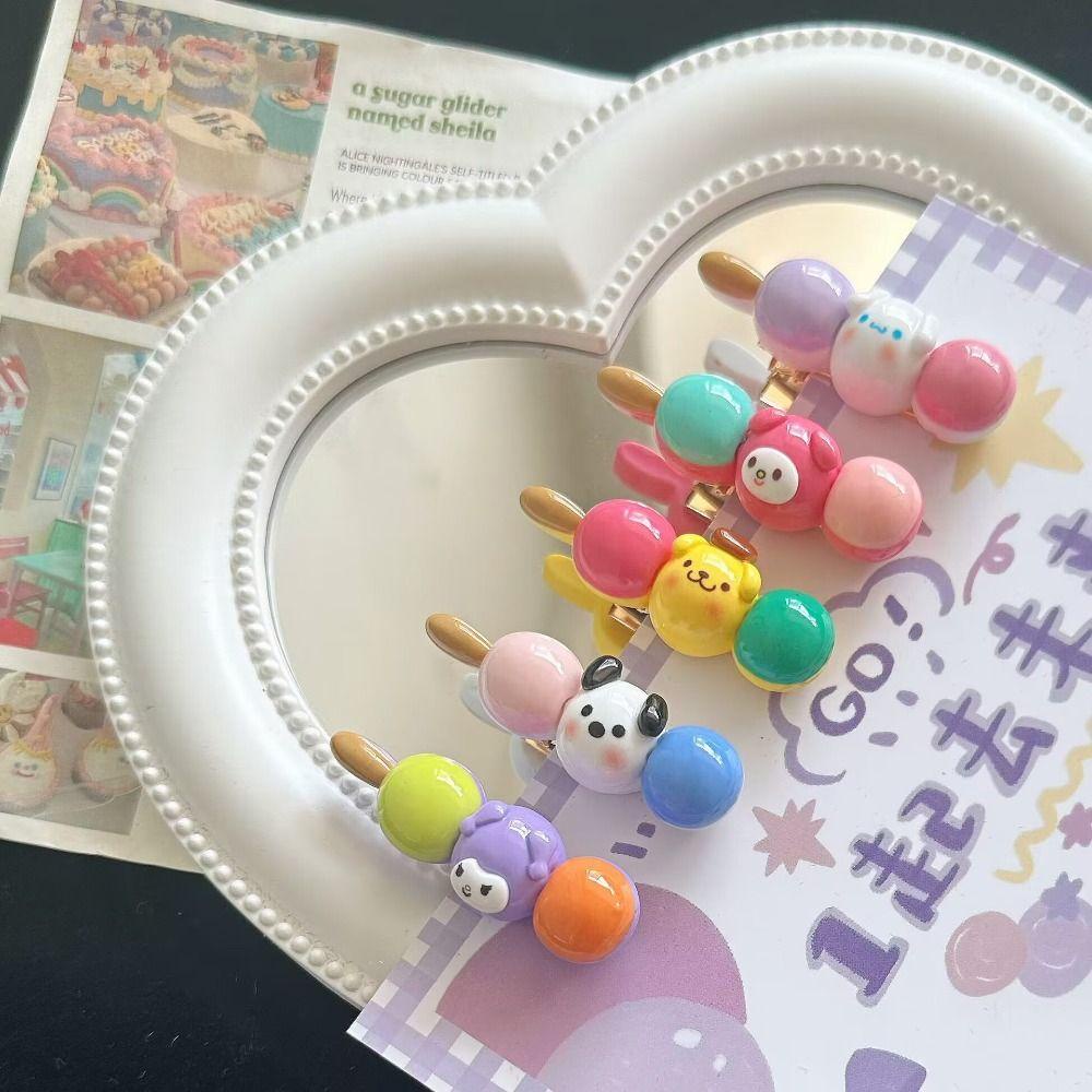 Kẹp Tóc Mái Bên Họa Tiết Hoạt Hình Kuromi Bangs Cho Nữ My Melody Cinnamoroll