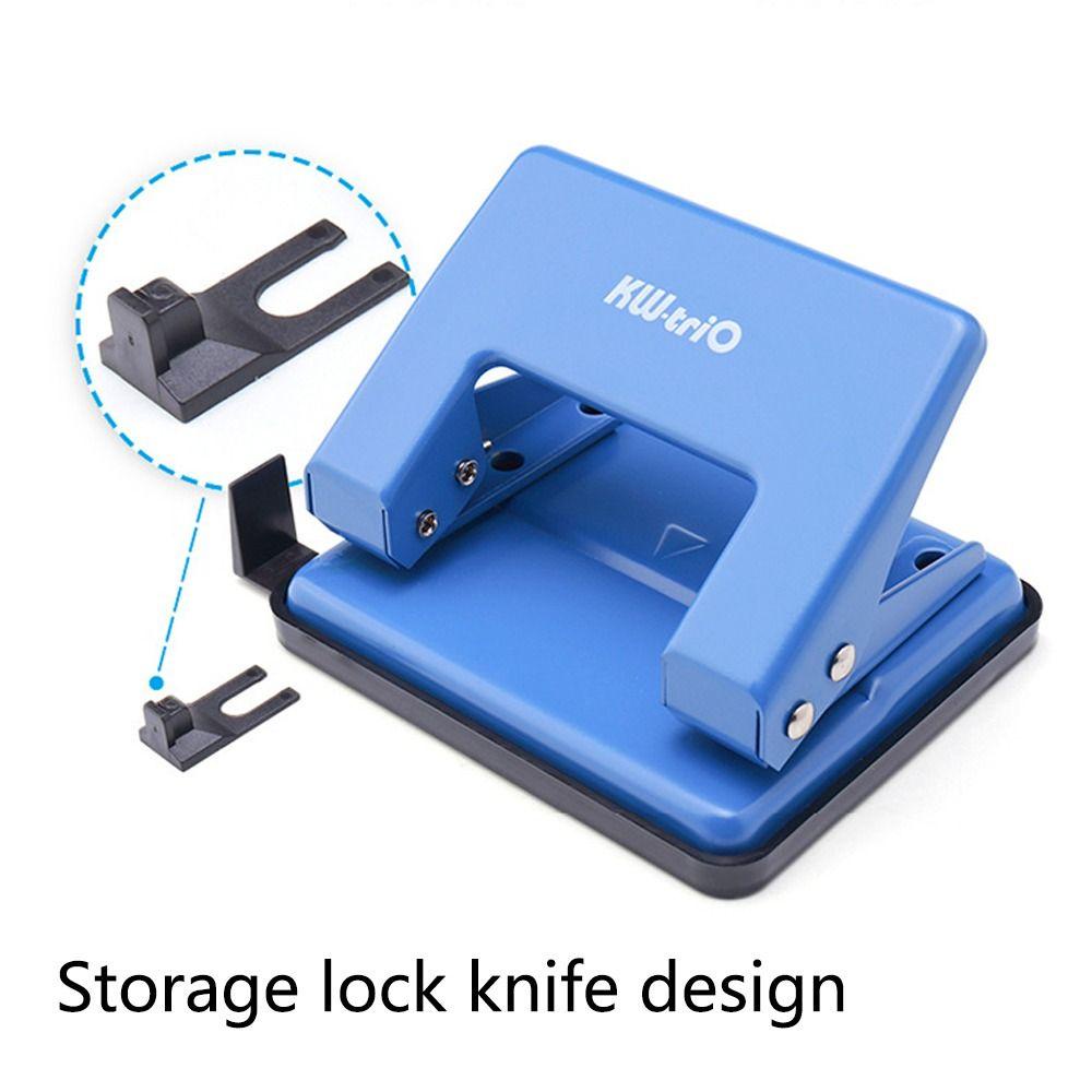 Dụng Cụ Đục Lỗ Giấy Cầm Tay 6mm Bằng Kim Loại 10 / 20 / 40 Tấm 2 Lỗ