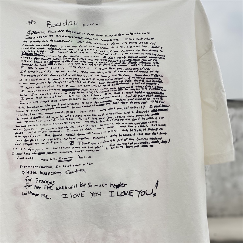 - Nirvana- Áo Thun Tay Ngắn In Mực Trắng Thời Trang Đường Phố Cao Cấp Kurt- Cobain - Archive &amp; - Xu Hướng Mới Nhất Dành Cho Nam Và Nữ