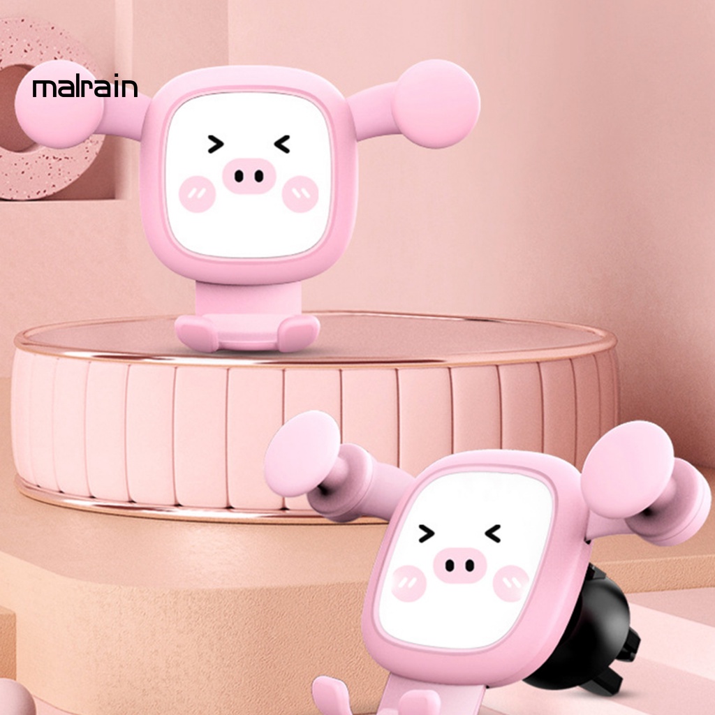 Giá Đỡ Điện Thoại Di Động Hình Chú Heo Chống Trầy Xước Cho Xe Hơi