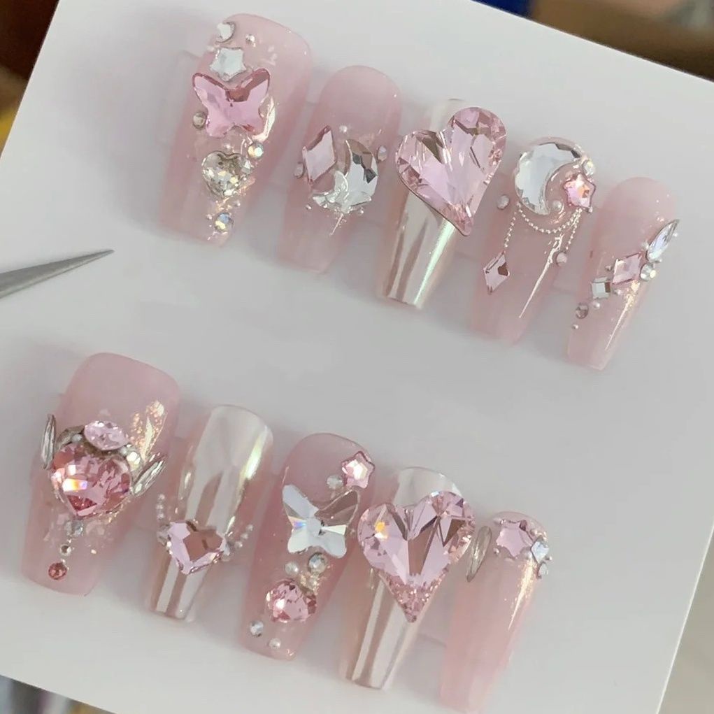 Miếng Dán Trang Trí Móng Tay Đính Đá Sang Trọng