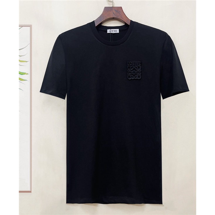 Áo Thun cotton Ngắn Tay Thêu logo monogram Mới L0EWE Dành Cho Nam Size S-4XL