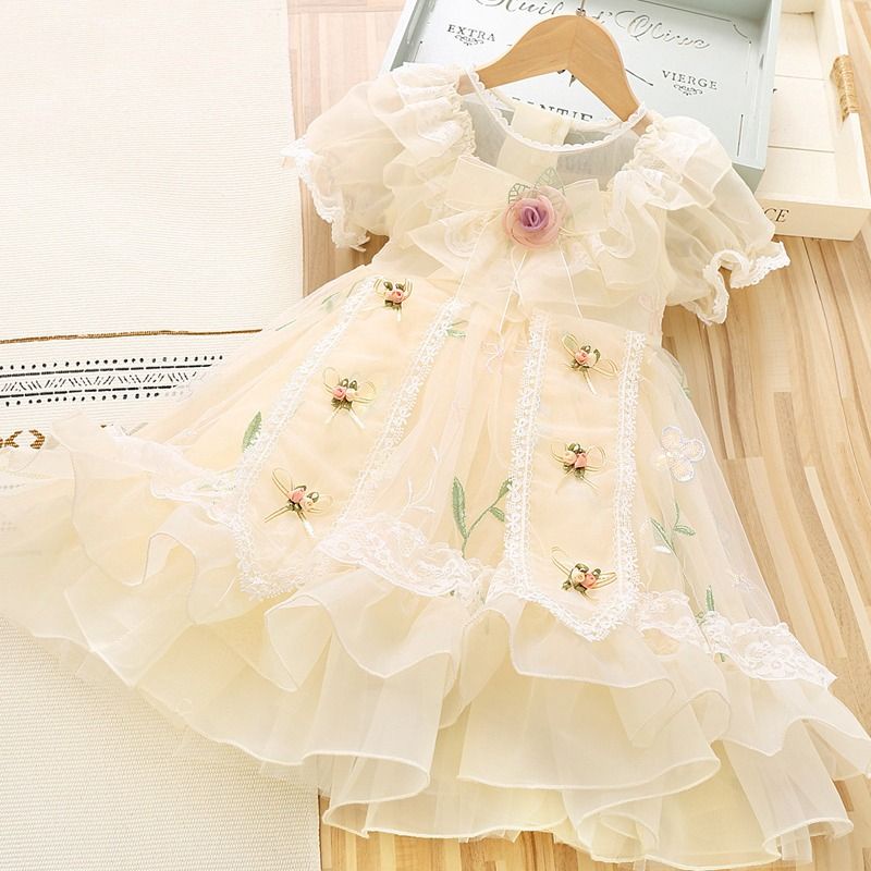 Đầm Công Chúa Lolita Tay Ngắn Thời Trang Mùa Hè 2023 Cho Bé Gái