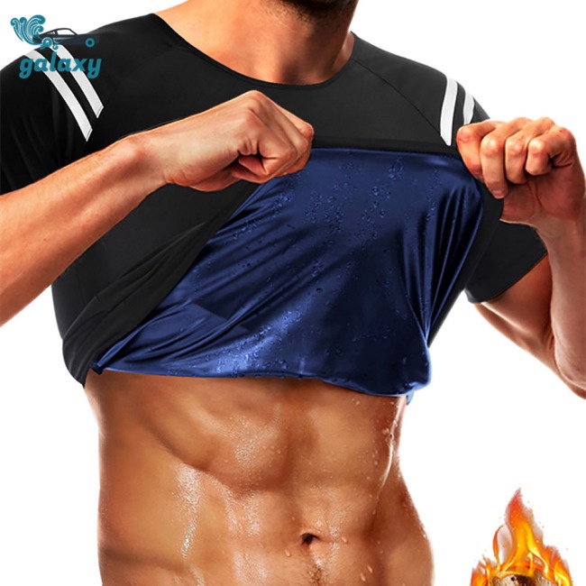 Galaxy Áo Thun Thể Thao Màu Trơn Thấm Hút Mồ Hôi Thời Trang Cho Nam