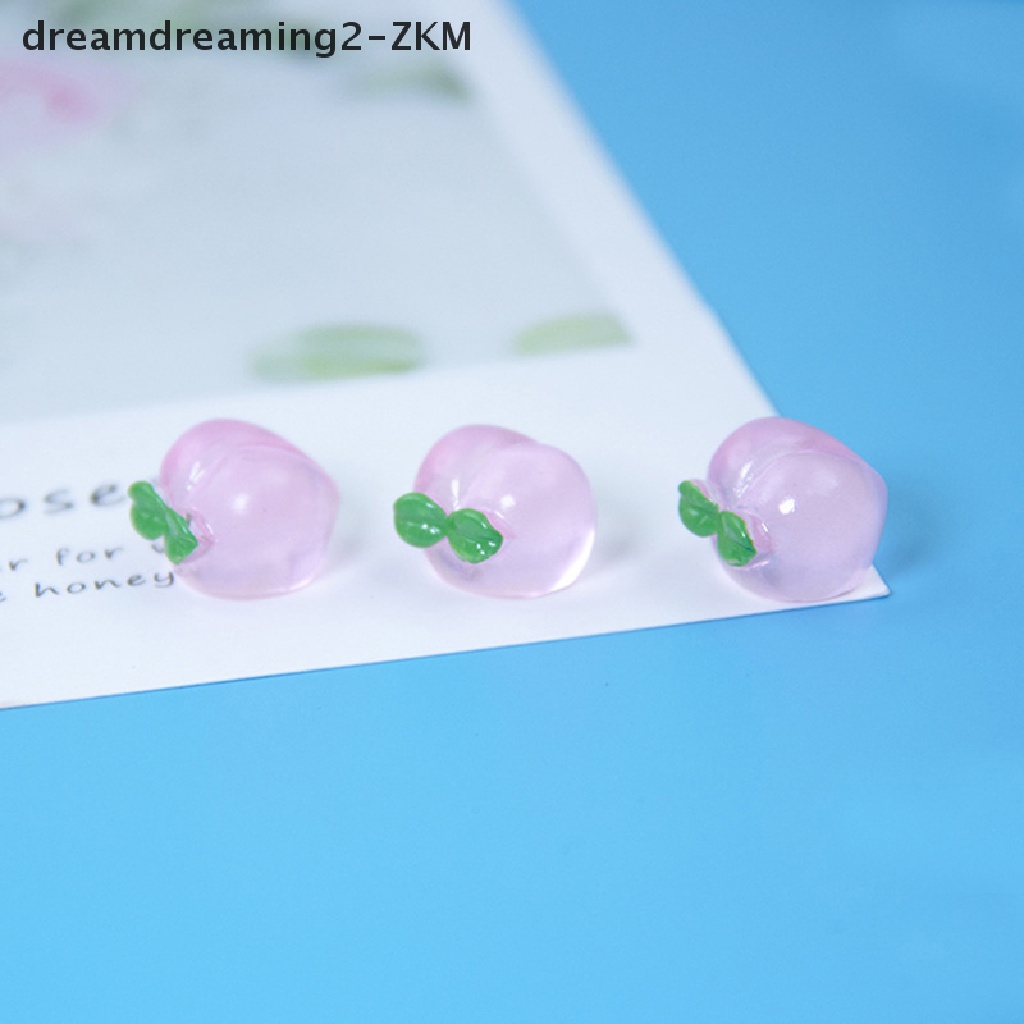 Bộ 5 Phụ Kiện Trang Trí Tóc Hình Trái Cây Hoạt Hình 3D DIY Bằng Nhựa Resin