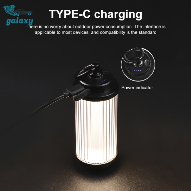 Galaxy Đèn Pin Cắm Trại Đa Năng Sạc Usb Type-c