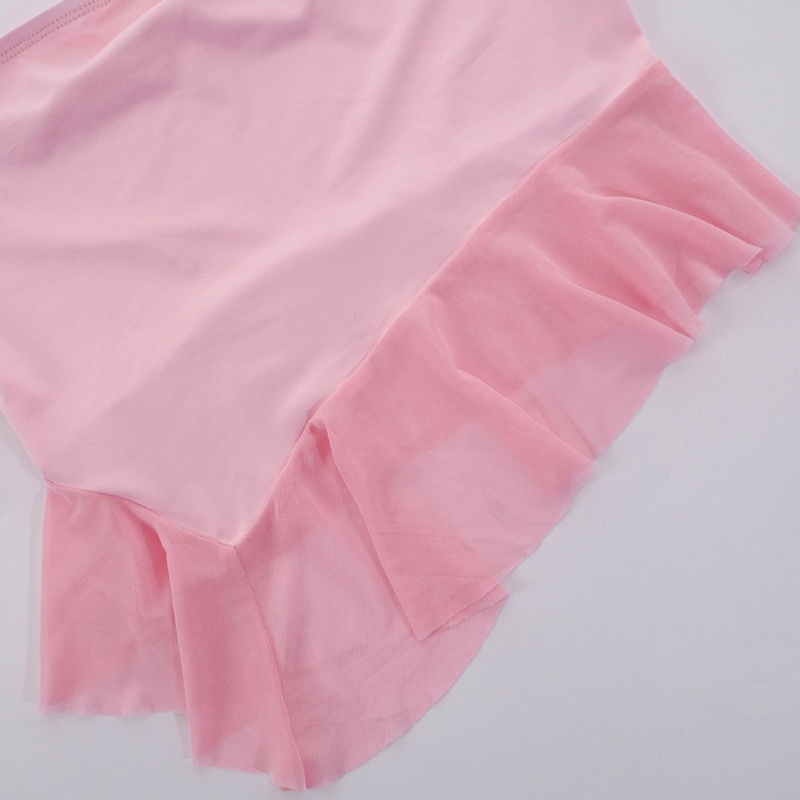 Áo Croptop Sát Nách Màu Trơn Phối Lưới Gợi Cảm Cho Nữ