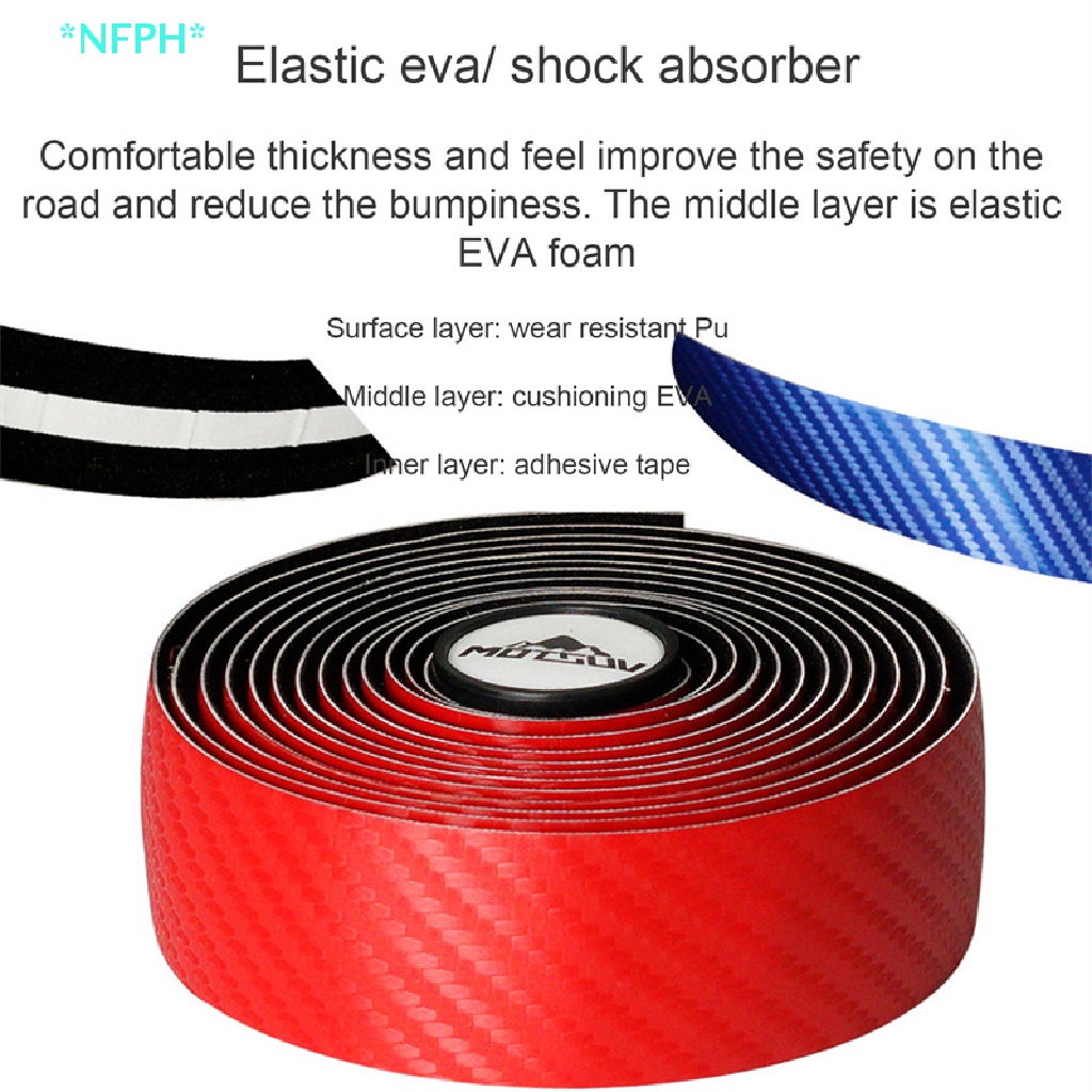 Băng Quấn Tay Lái Xe Đạp Bằng EVA PU Chống Rung Kèm 2 Nút Cắm Mới