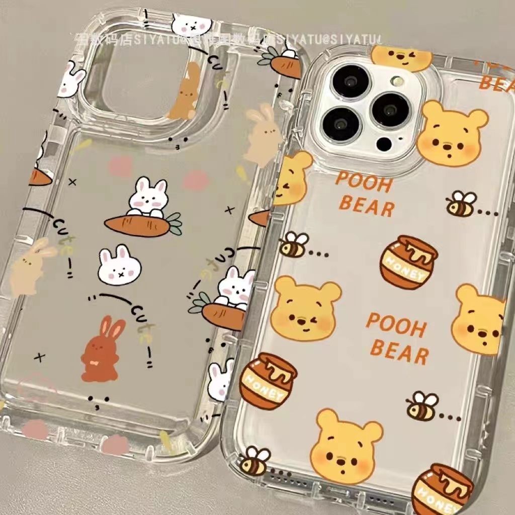 Ốp Điện Thoại Hình Winnie the Pooh iPhone 11 14 14pro 14plus 13 13mini 13pro 13prm iPhone12 7Plus 8Plus Xr XS 13 12mini Pro Max