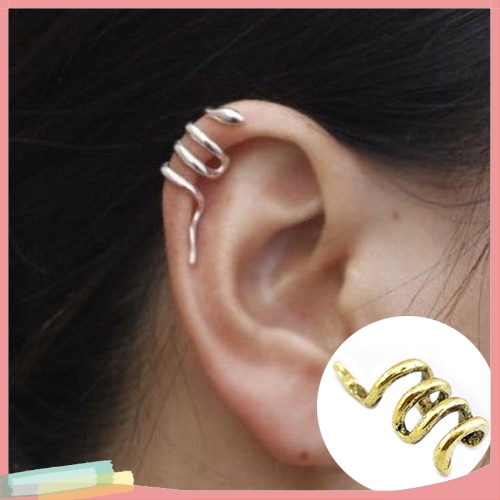 Bông Tai Dạng Kẹp Hình Rắn Mini Độc Đáo Thời Trang Cho Nữ